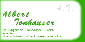 albert tonhauser business card